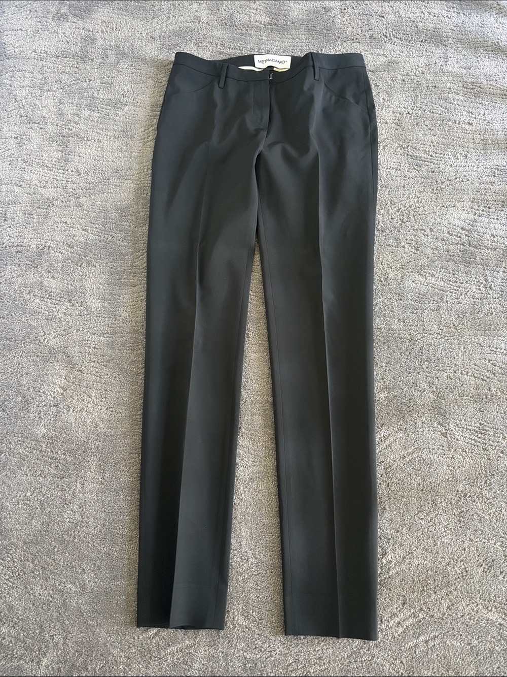 Metradamo Black Straight Leg Dress Pants